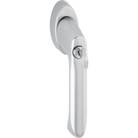 HOPPE Fenstergriff Brest mit Sperrzylinder Aluminium sperrbar, Schlüssel Vierkant,