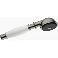 Dornbracht Metall-Handbrause mit Porzellangriff weiß,