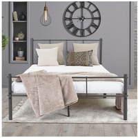 ML-Design Metallbett 120x200cm Stahlrahmen mit Kopfteil und Lattenrost Anthrazit