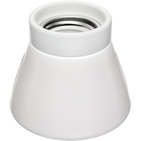 Ledscom.de Deckenleuchte/Lampenfassung MINZ, Porzellan, weiß glänzend, 1x E27 max.