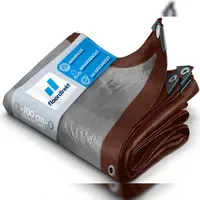 Floordirekt Abdeckplane 1,5 x 6 m Braun-Silber