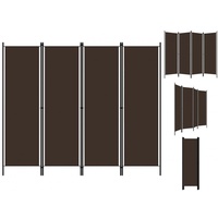 VidaXL 4-tlg. Raumteiler Braun 200x180 cm