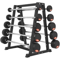 Gorilla Sports Rubber Barbell Rack, EINHEITSFARBE No Size