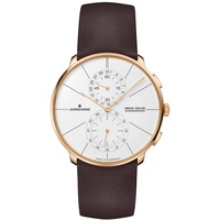 JUNGHANS Meister Fein Chronoscope Mega Solar Funkuhr Braun