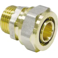 Pipetec Schraubfitting Übergangsstück Messing 20 mm x R 3/4