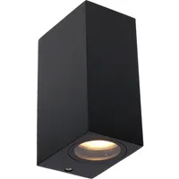 LED's light LED`s light Außen-Wandleuchte Eckig 2-flammig Schwarz