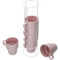 Mambocat Kaffeetasse 0,25 l Rosa 6 St.