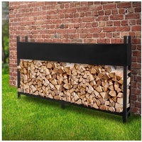 ML-Design Kaminholzregal mit Abdeckung 200x25x115 cm Anthrazit Stahl