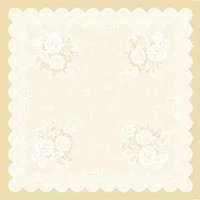 Mank Tischdecke Airlaid Franziska Beige, 80 x 80 cm,