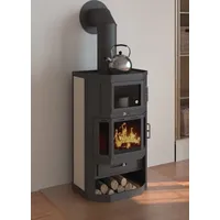 Kaminofen mit Backfach+Herdplatte Victoria Taro F schwarz – 9,53