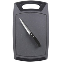 STONELINE Schneidebrett und Allzweckmesser Set, 2-tlg