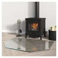 VidaXL Kaminofen Glasplatte Sechseck 80x60 cm
