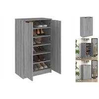 VidaXL Schuhschrank Grau Sonoma 59x35x100 cm Holzwerkstoff