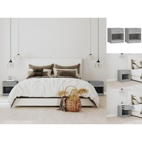 VidaXL Nachttische 2 Stk. mit Schublade Grau Sonoma