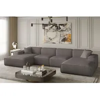 Fun Möbel Wohnlandschaft U-Form CELES in Stoff Scala Taupe