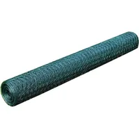 VidaXL Drahtzaun mit PVC-Beschichtung 25x0,5 m Grün