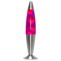 Licht-Erlebnisse Lavalampe Lila Orange 42cm Retro Lampe Stimmungslicht