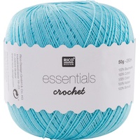 Rico Design Essentials Crochet, 100% Baumwolle, türkis