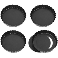 Xinzistar 4 Stück Tartelette Förmchen Mini Quicheform mit Hebeboden,
