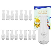 Mambocat 16er Set Weck Gläser 530ml Saftflasche mit 16