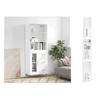 VidaXL Highboard Weiß 69,5x34x180 cm Holzwerkstoff