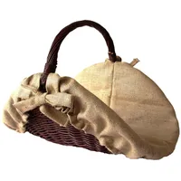 Back-Ideen Kaminholzkorb oval, Dunkelbraun, T 43cm x B 60cm