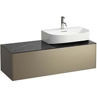 Laufen Sonar Schubladenelement/Sideboard H4054530341421, 117,5x34x45,5cm, Ausschnitt rechts, Titan/Nero Marquina