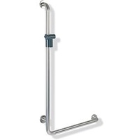 Hewi Winkelgriff 805.33.220R90 Länge 1250 mm, Brausehalter tiefenschwarz, Ausführung
