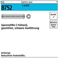 Industrial Quality Supplies ISO 8752 Spannstifte, geschlitzt, schwere Ausführung