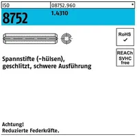Industrial Quality Supplies ISO 8752 Spannstifte, geschlitzt, schwere Ausführung
