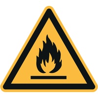 SOENNECKEN Hinweisschild Feuergefährlich ISO 7010 Dreieck 200x200x200mm PVC