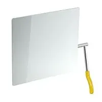 Hewi Kippspiegel 802.01.100R18 725x741x73mm, Hebel rechts, senfgelb