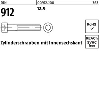 Industrial Quality Supplies DIN 912/ISO 4762 Zylinderkopf-Schaftschraube M14x220 Stahl
