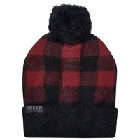 URBAN CLASSICS Unisex TB6532-Pom Beanie-Mütze, Black/red, one Size