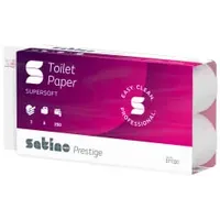 Satino Prestige Toilettenpapier 3-lagig, hochweiß, MT1-kompatibel, 071320 = 8
