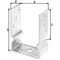 GAH Alberts U-Pfostenträger ETA-10/0210 101x150x100x60mm TZN z.Aufschr.