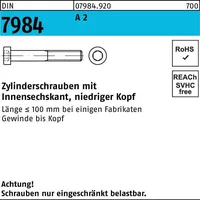 Hörger & Geßler Zylinderschraube DIN 7984 Innen-6kt M4x 10