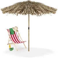 Relaxdays Hawaii Sonnenschirm, Strandschirm HxØ: 250 x 238 cm,