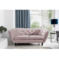 Fun Möbel Sofa Designersofa Charlotte 2-Sitzer Stoff, Matt Velvet