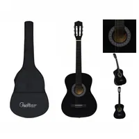 VidaXL Klassikgitarre für Anfänger mit Tasche Schwarz 3/4 36"