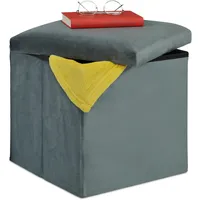 Relaxdays Sitzhocker, Sitzwürfel mit Stauraum, HxBxT: 38 x 38