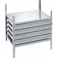 Einkaufsbüro deutscher eisenhändler gmbh PROC-L40Schubladen 4LadenSilverprof SL40silbergrau