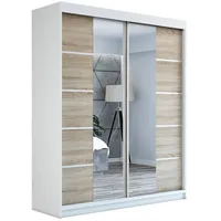 Mebloland Schwebetürenschrank, ERA Kleiderschrank 2-türig mit Spiegel, Garderobe 180