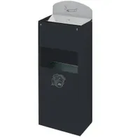 VAR Wandascher WH 51 mit Schild anthrazit 0,8 l/4