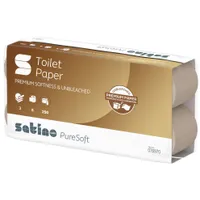 Satino PureSoft Toilettenpapier 3-lagig, MT1-kompatibel, 076970, = Packung 8
