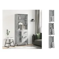 VidaXL Highboard Betongrau 69,5x34x180 cm Holzwerkstoff