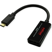 Roline USB Typ C - DisplayPort, v1.2, bidirektionaler Kabel-Adapter,