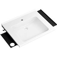Hewi Mineralguss-Waschtisch 950.19.074SC 65x58cm, mit 2 Ablagen, Haken, weiß,
