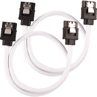 Corsair Premium Sleeved SATA 6Gb/s Kabel Weiß
