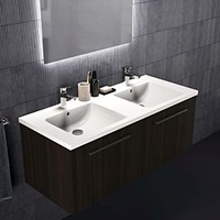 Ideal Standard i.life B Möbeldoppelwaschtisch-Unterschrank T5277NW 120x50,5x44cm, 2 Auszüge,